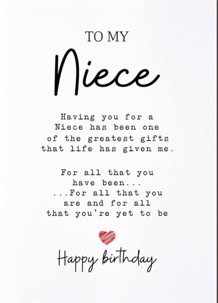Short Birthday Wishes for Niece