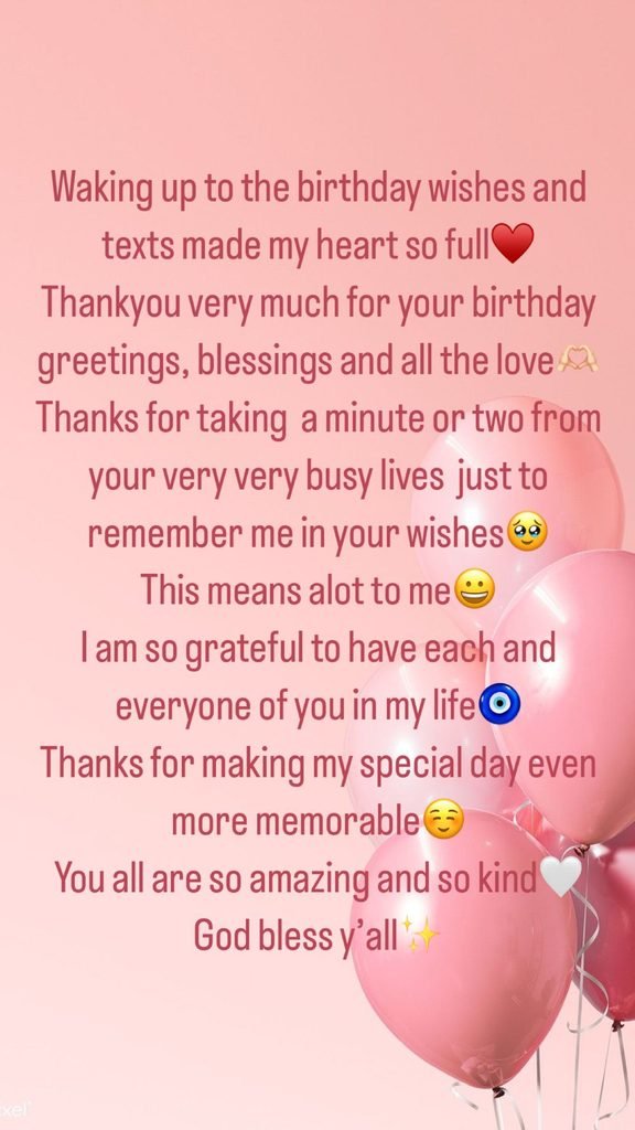 General Thank-You Messages for Birthday Wishes