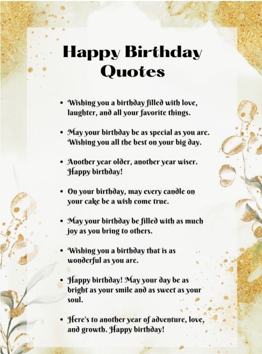 Short and Simple Birthday Wishes