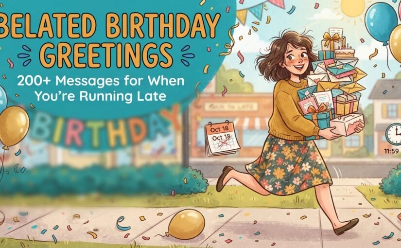Belated Birthday Greetings: 200+ Messages for When You’re Running Late