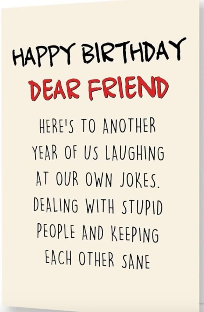 Funny birthday card messages for friends